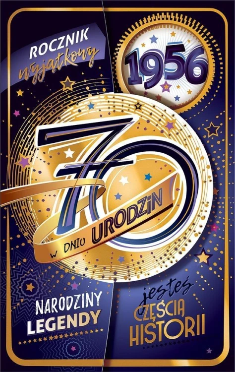 Kartka okolicznościowa Urodziny 70