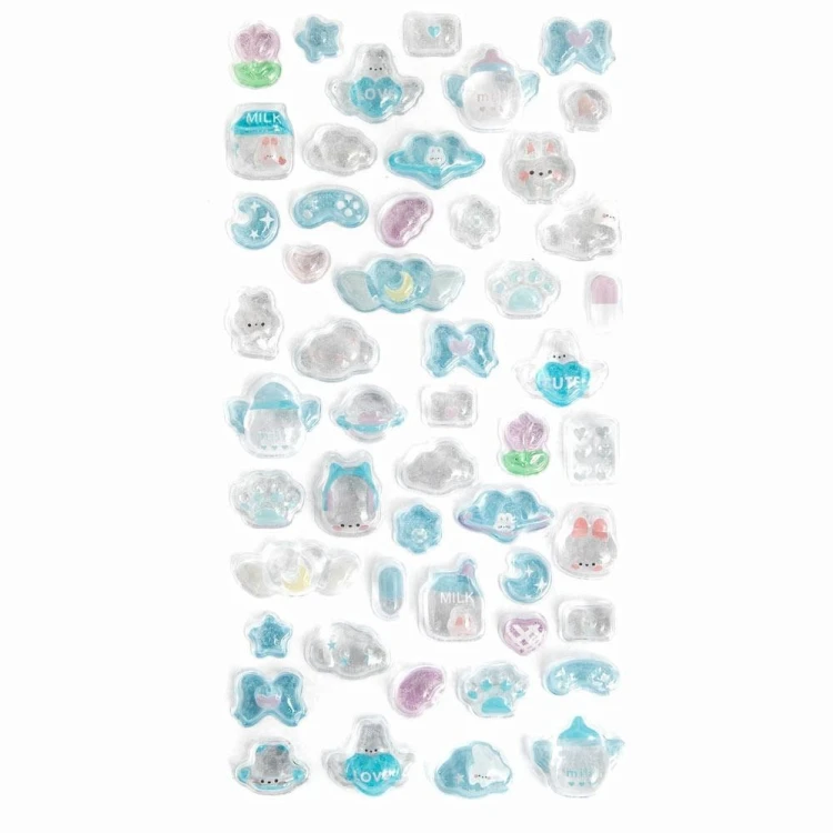 Naklejki candy drops blue 51szt, Dalprint dpCraft