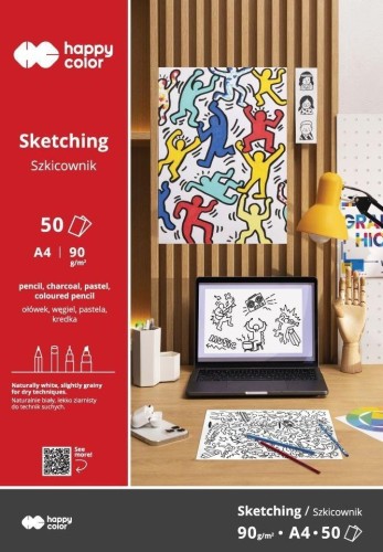 Blok szkicowy Młody Artysta A4/50K 90g Happy Color