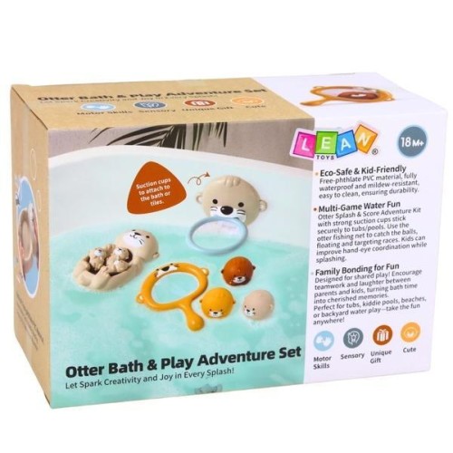 Zestaw zabawek do kąpieli Wydra 7el., Leantoys