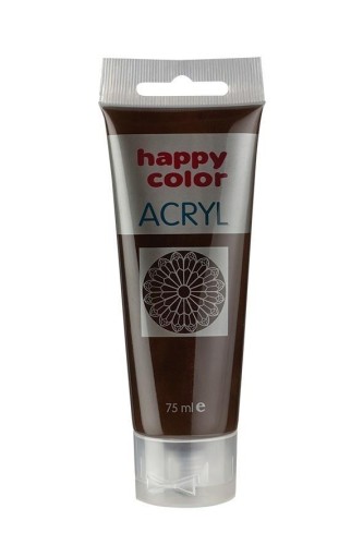 Farba akrylowa 75ml ciemnobrązowy HAPPY COLOR, GDD