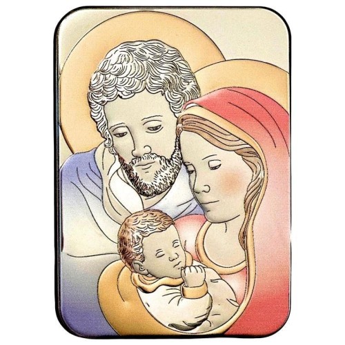 Obrazek srebrny Święta Rodzina 10x7,5cm
