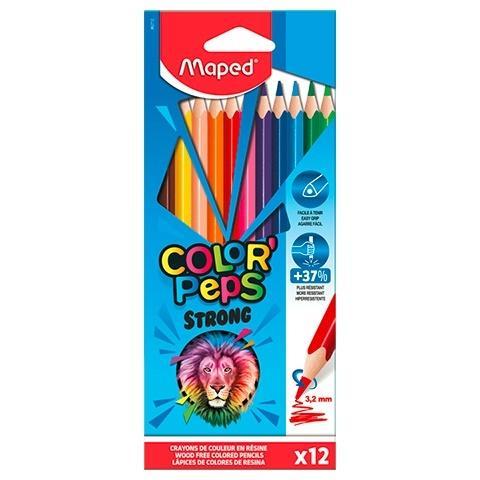 Kredki Colorpeps Strong trójkątne 12 kolorów