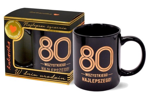 Kubek Premium Urodziny 80, Kukartka