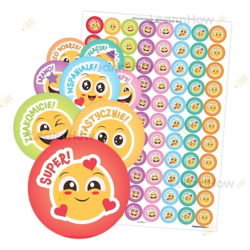 Naklejki motywacyjne - Emotki (polskie napisy)