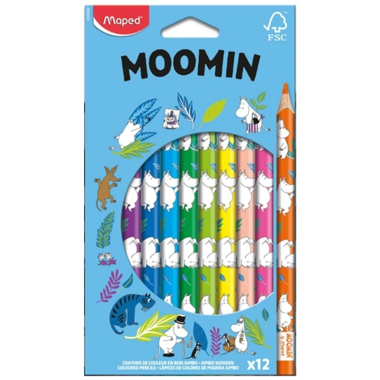 Kredki Muminki Jumbo Trójkątne 12szt MAPED, Maped