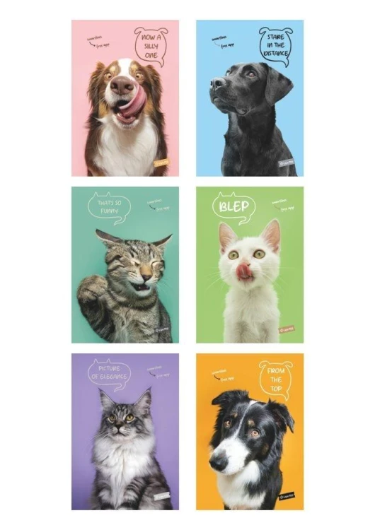 Zeszyt A5/60K kratka Pets (10szt) MAR MAR, MAR MAR