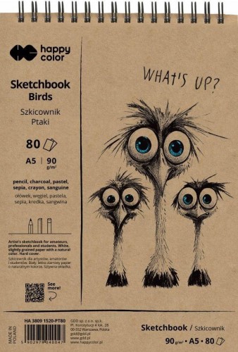 Szkicownik na spirali A5/80K 90g HAPPY COLOR, GDD