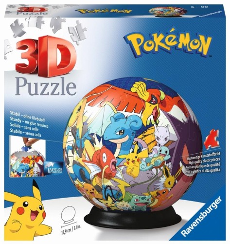 Puzzle 3D 72 Kula Pokemon, Ravensburger
