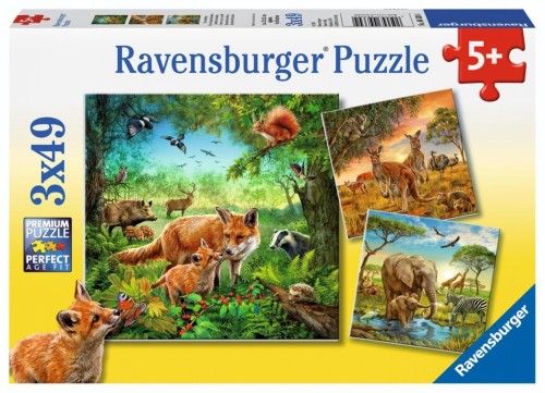 Puzzle 3x49 Animals of the Earth, Ravensburger