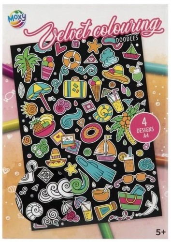 Kolorowanka A4 4 arkusze Velvet Bazgroły