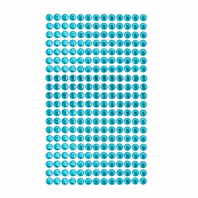 Kryształki samoprzylepne blue 6mm 260szt, Dalprint