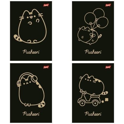 Zeszyt A5/60K kratka laminowany Pusheen (10szt)
