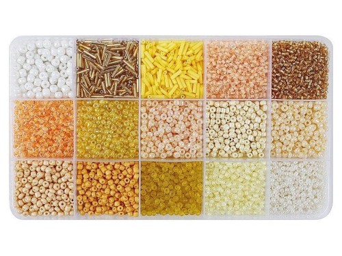 Koraliki DIY odcienie żółte i pomarańczowe, ADAR