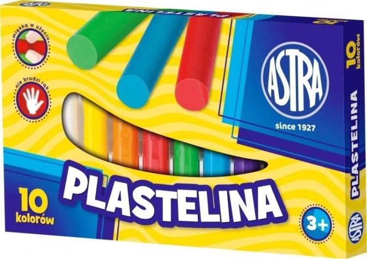 Plastelina 10 kolorów ASTRA, ASTRA papiernicze