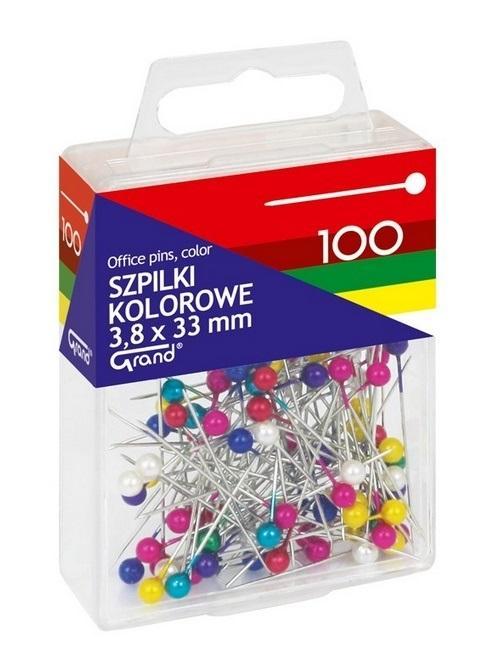 Szpilki kolorowe 3,8x33mm GRAND, Grand