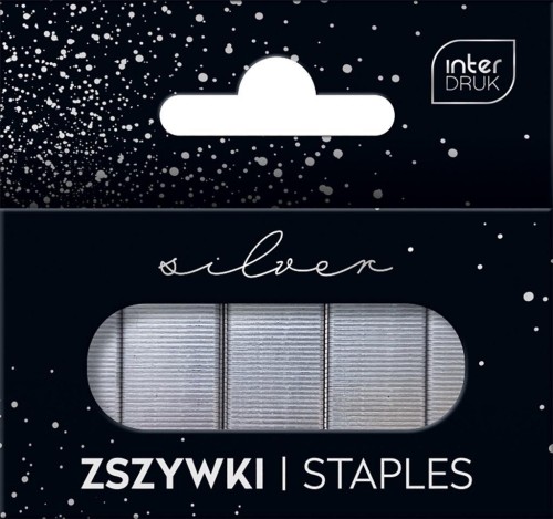 Zszywki 24/6 1000 szt. Silver, INTERDRUK