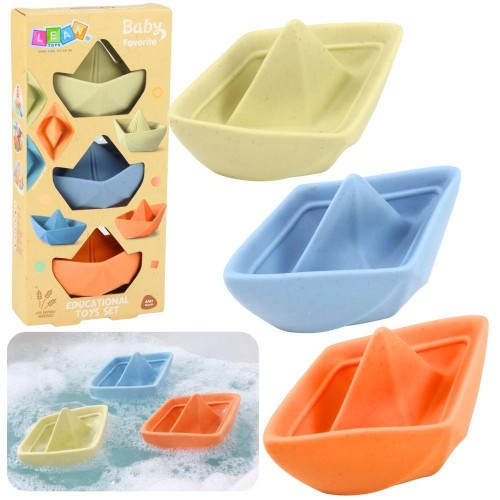 Zestaw do koąpieli łódki pastelowe 3szt., Leantoys