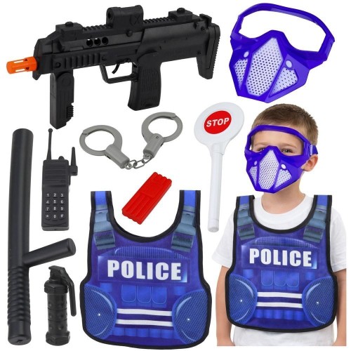 Zestaw policyjny + akcesoria, Leantoys