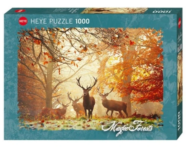 Puzzle 1000 Magiczny las - Jelenie, Heye