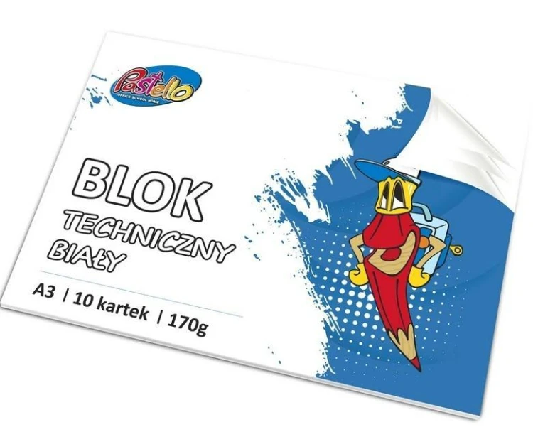 Blok techniczny A3 170g 10 kartek, Alfa Pastello