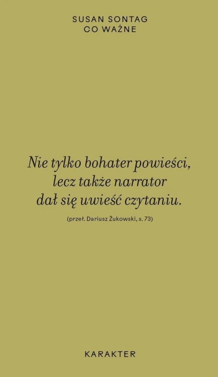 Co ważne, Susan Sontag