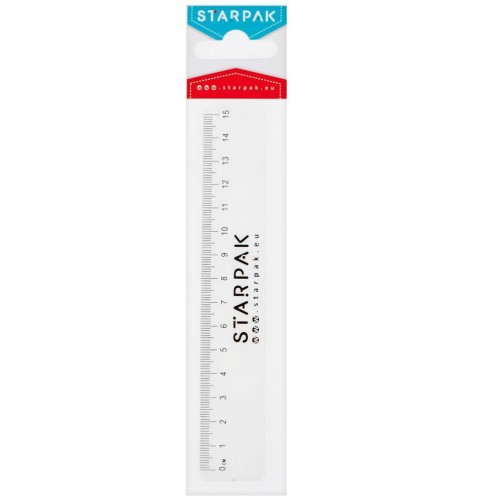 Linijka 15cm plastikowa, STARPAK