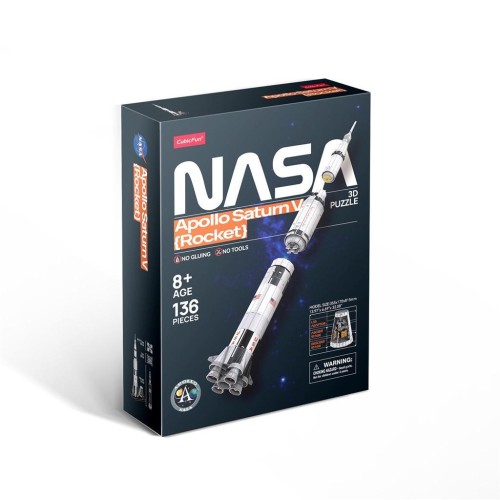Puzzle 3D Apollo Saturn V Rocket, Cubic Fun