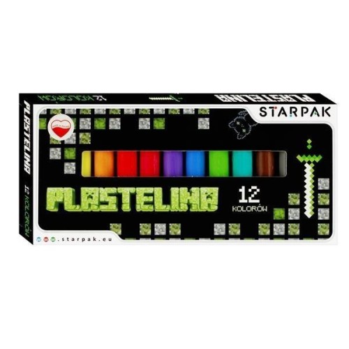 Plastelina 12 kolorów Pixel Game, STARPAK