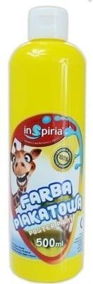 Farba plakatowa żółta 500ml, InSpiria