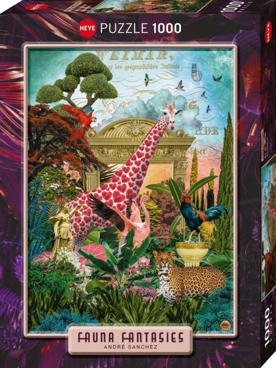 Puzzle 1000 Fantastyczna Fauna- Giraffolove, Heye