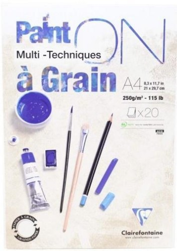 Blok A4 biały fakturowany 250g 20ark