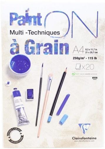 Blok A4 biały fakturowany 250g 20ark