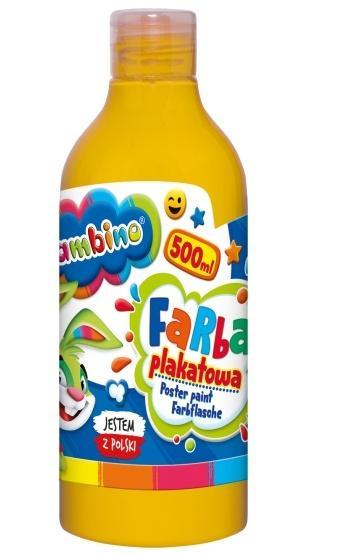 Farba plakatowa żółta 500ml BAMBINO, ST-MAJEWSKI