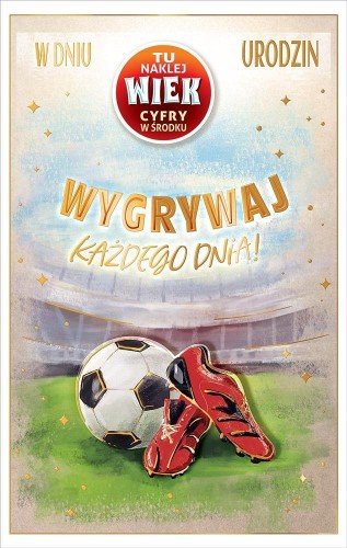 Kartka okolicznościowa Urodziny (wymienne cyfry)