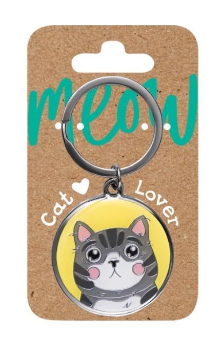 Brelok dla kociarzy - szary kot, Be-Happy Gifts