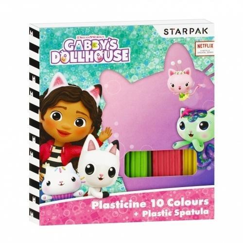 Plastelina 10 kolorów falista ze szpatułką Gabby