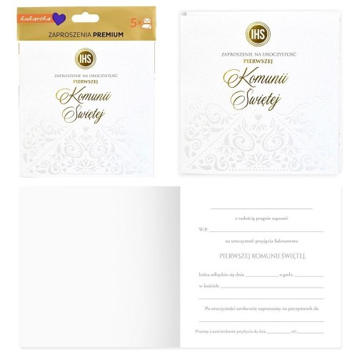 Zaproszenie komunia (5szt)