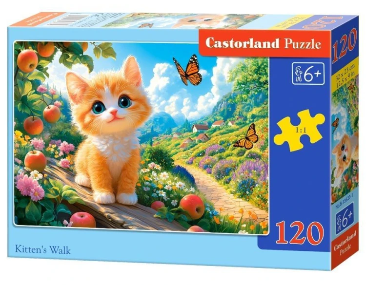 Puzzle 120 Kitten's Walk CASTOR, Castorland