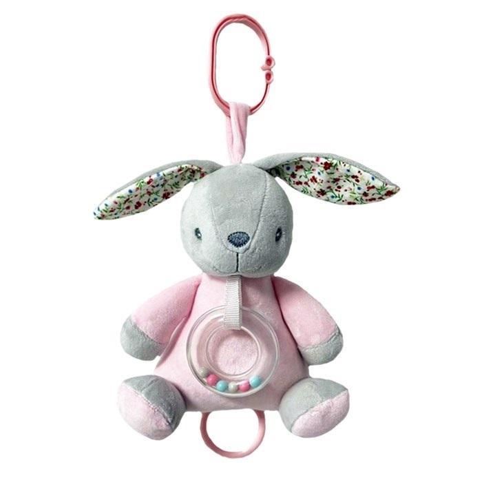 Pozytywka króliczek różowy 18cm, Tulilo