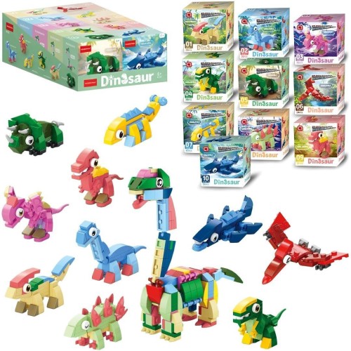 Klocki dinozaur 10w1, Trifox