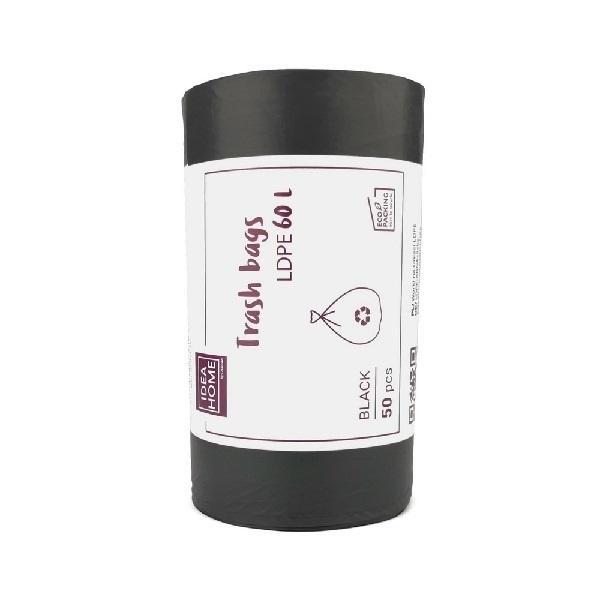 Worki na śmieci 60l czarne 50szt, IDEA