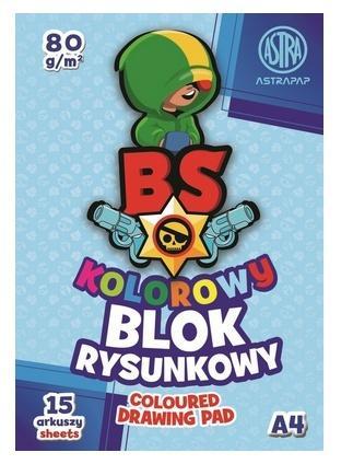 Blok kolorowy barwiony A4/15K 80g (10szt) ASTRA