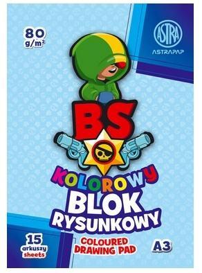 Blok kolorowy barwiony A3/15k 80g (10szt) ASTRA