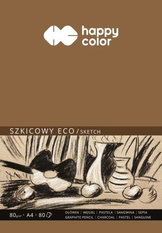 Blok szkicowy eco A4/80K 80g HAPPY COLOR, GDD