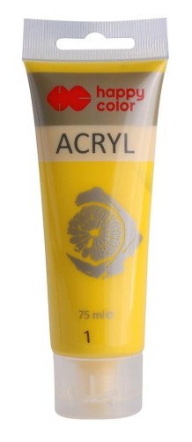 Farba akrylowa 75ml żółta HAPPY COLOR, GDD