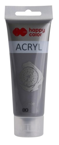 Farba akrylowa 75ml szara HAPPY COLOR, GDD