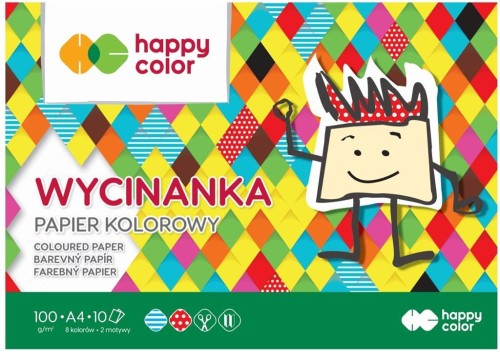 Blok Wycinanka A4/10K 100g HAPPY COLOR, GDD