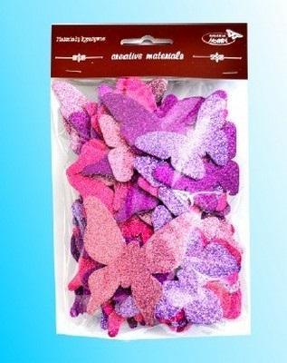 Motyle brokatowe 52szt, Galeria Hobby