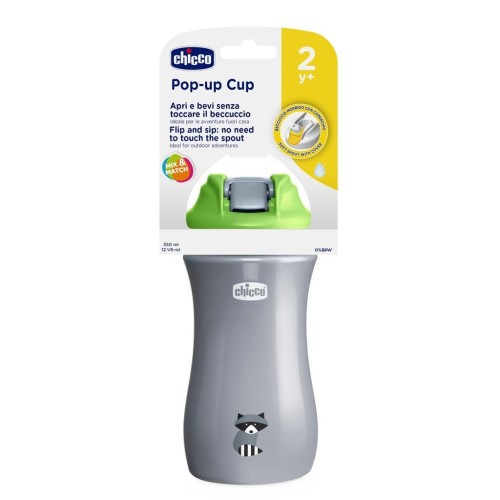 Bidon z miękkim ustnikiem 350ml zielony, Chicco